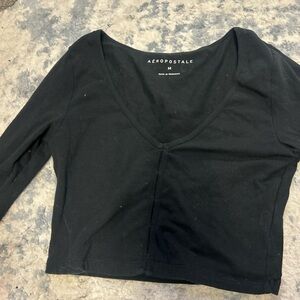 Aeropostale Women's Black Long Sleeve Top
